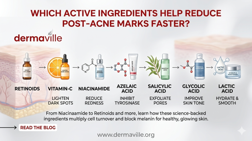 Which Active Ingredients Help Reduce Post-Acne Marks Faster?