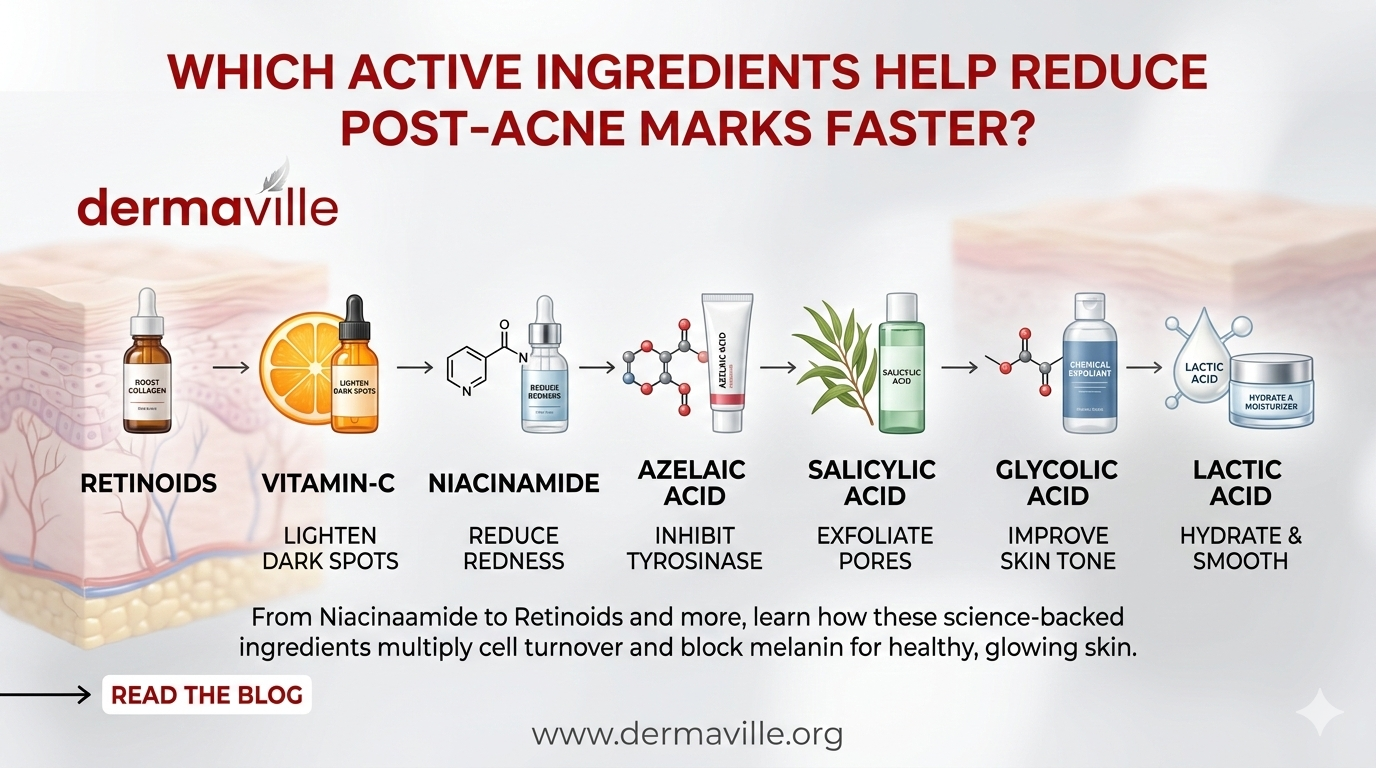 Which Active Ingredients Help Reduce Post-Acne Marks Faster?